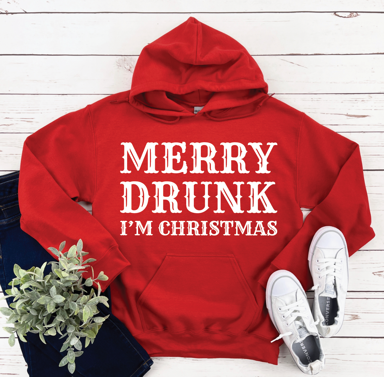 Merry Christmas I'm Drunk | Hoodie or Crew